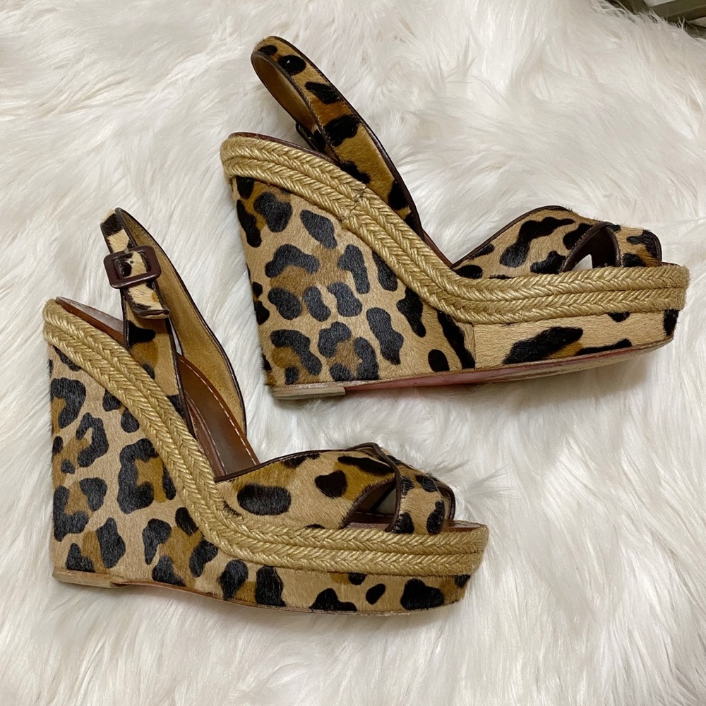 Christian Louboutin Leopard Wedges